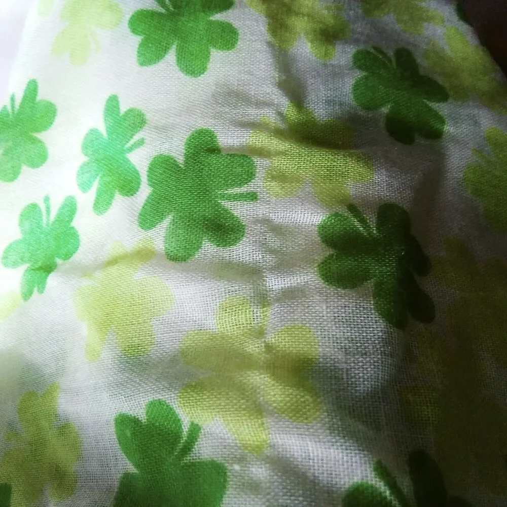 Shamrock Infinity Scarf Irish St Patrick Day Wrap Around Neck Cowl Head Cover